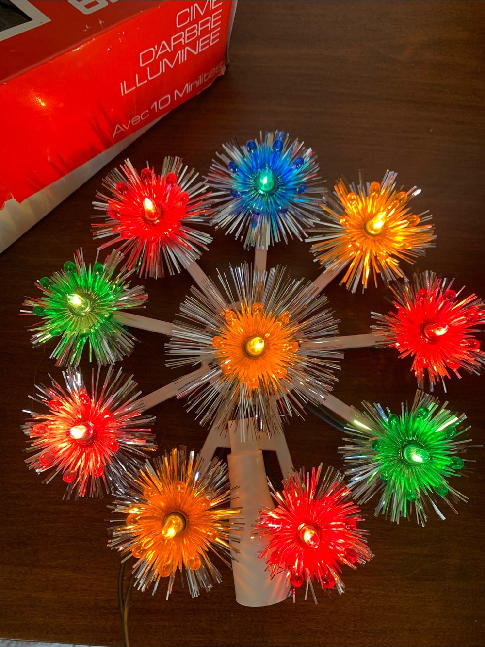 Noma Multicolor Sparkler Tree Topper Light - Classic Holiday Accent